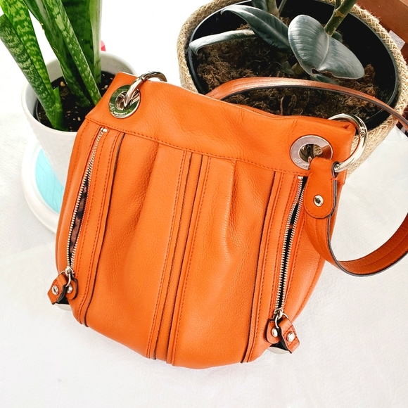 AUTHENTIC BEAUTIFUL B. MAKOWSKY 100% LEATHER SHOULDER/CROSSBODY BAG - Picture 1 of 16